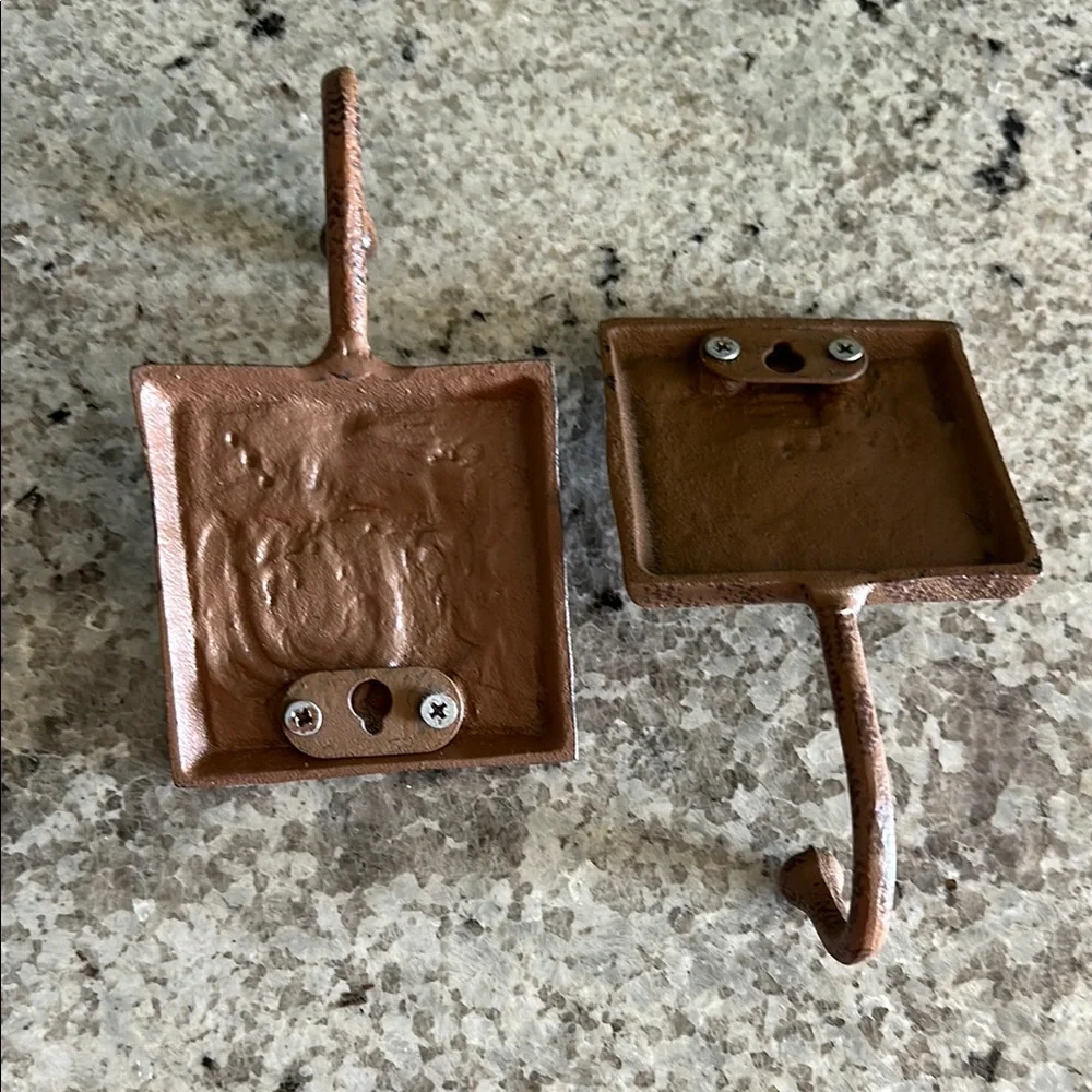 Vintage Cast Iron Rooster Hooks